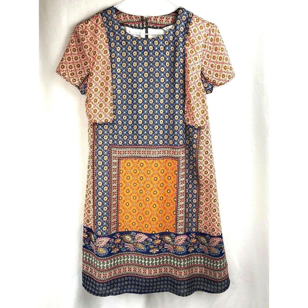 Speechless Women's Small S Short Sleeve Lined Cottagecore Floral Print Dress